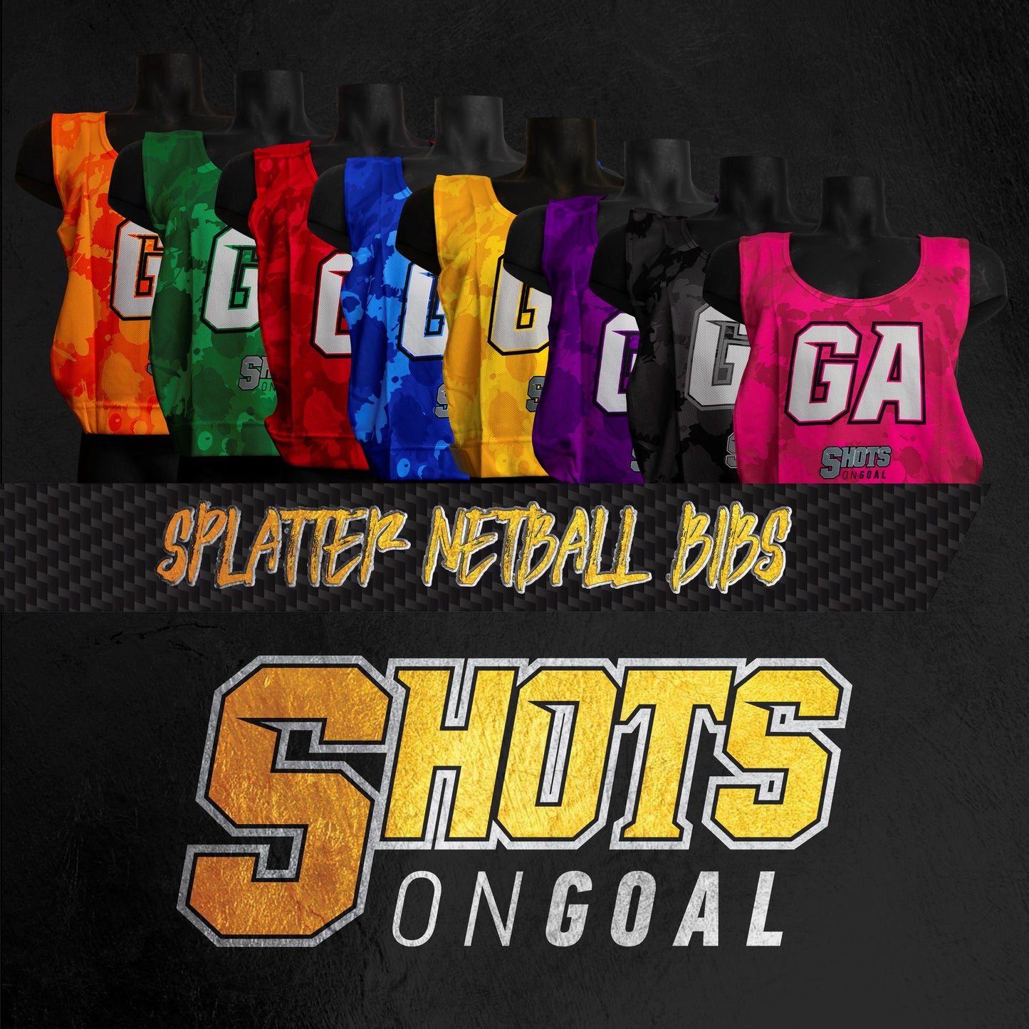 Netball Bibs - Splatter